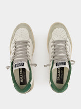 Golden Goose White and Green Ballstar Sneakers with Matt Heel