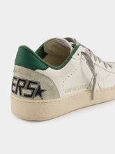 Golden Goose White and Green Ballstar Sneakers with Matt Heel