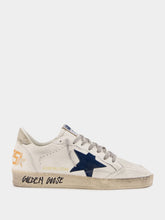 Golden Goose Ballstar Sneakers White and Blue Suede Star