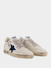 Golden Goose Ballstar Sneakers White and Blue Suede Star