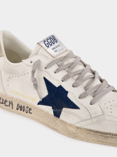 Golden Goose Ballstar Sneakers White and Blue Suede Star