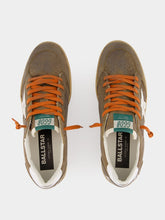 Golden Goose Brown and White Ball Star Sneakers with Leather Star