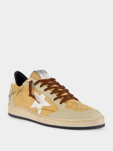 Golden Goose Sand and Milk Ball Star Leather Sneakers