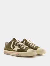 Golden Goose Olive Green V-Star 2 Suede Sneakers