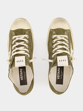 Golden Goose Olive Green V-Star 2 Suede Sneakers