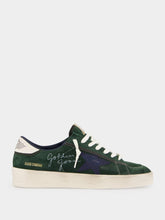 Golden Goose Green Stardan Sneakers with Blue Leather Star