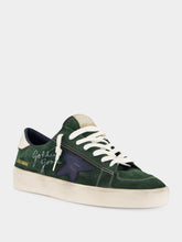 Golden Goose Green Stardan Sneakers with Blue Leather Star