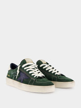 Golden Goose Green Stardan Sneakers with Blue Leather Star
