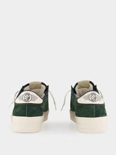 Golden Goose Green Stardan Sneakers with Blue Leather Star
