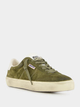 Golden Goose Olive Green Soul-Star Sneakers with Suede