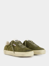 Golden Goose Olive Green Soul-Star Sneakers with Suede