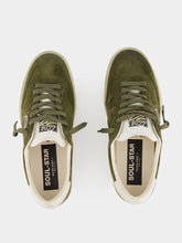 Golden Goose Olive Green Soul-Star Sneakers with Suede