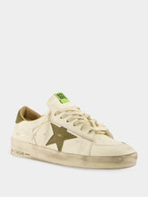 Golden Goose White Stardan Sneakers with Green Snake Star