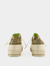 Golden Goose White Stardan Sneakers with Green Snake Star