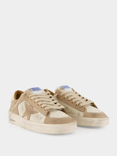 Golden Goose Marble and Off-White Stardan Nabuk Sneakers