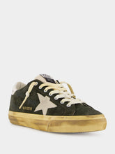 Golden Goose Super Star Green Suede Sneakers