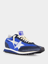 Golden Goose Marathon Sneakers With Blue Nylon Upper And White Star