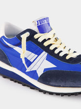 Golden Goose Marathon Sneakers With Blue Nylon Upper And White Star