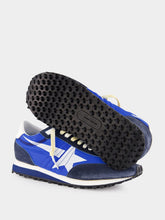Golden Goose Marathon Sneakers With Blue Nylon Upper And White Star