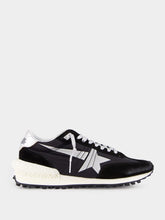 Golden Goose Marathon Sneakers With Black Ripstop Nylon Upper And Silver Star