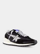 Golden Goose Marathon Sneakers With Black Ripstop Nylon Upper And Silver Star