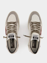 Golden Goose White, Dove and Bordeaux Ball Star Leather Sneakers