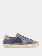 Golden Goose Blue and Silver Super-Star Sneakers