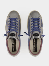 Golden Goose Blue and Silver Super-Star Sneakers