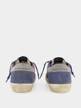 Golden Goose Blue and Silver Super-Star Sneakers