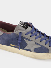 Golden Goose Blue and Silver Super-Star Sneakers