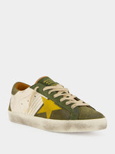 Golden Goose Olive Green Super-Star Suede Sneakers