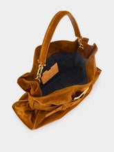 Balmain Brown Anthem Medium Suede Leather Bag