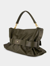 Balmain Medium Anthem Khaki Calfskin Bag