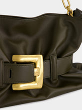 Balmain Medium Anthem Khaki Calfskin Bag