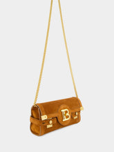 Balmain B-Buzz 23 Suede Leather Pouch in Brown