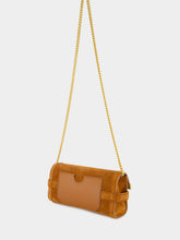 Balmain B-Buzz 23 Suede Leather Pouch in Brown