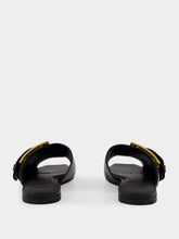 Balmain Black Anthem Flat Sandals