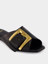 Balmain Black Anthem Flat Sandals