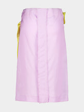 Marni Mauve Contrast-Trim Viscose Midi Skirt