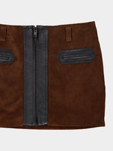 Marni Sudan Brown Crust Leather Mini Skirt