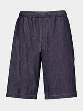 Dolce & Gabbana Cotton Denim Jogging Shorts With Embroidery