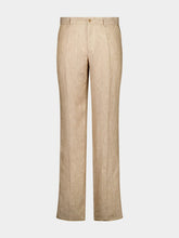 Dolce & Gabbana Beige Classic Linen Pants