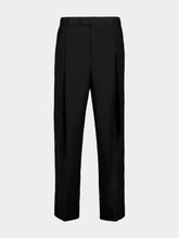 Dolce & Gabbana Black Classic Linen Straight-Fit Trousers