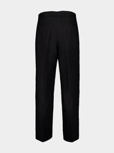 Dolce & Gabbana Black Classic Linen Straight-Fit Trousers