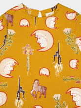 Paula Gray Printed Silk Crepe Dress