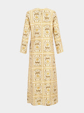 Paula Gray Crocoprint Printed Silk Twill Dress