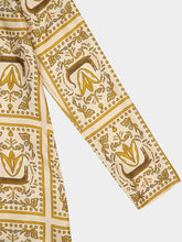 Paula Gray Crocoprint Printed Silk Twill Dress