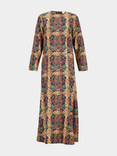 Paula Gray Dreamframe Print Printed Silk Twill A-Line Dress