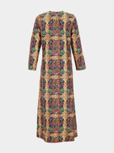 Paula Gray Dreamframe Print Printed Silk Twill A-Line Dress