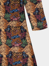 Paula Gray Dreamframe Print Printed Silk Twill A-Line Dress